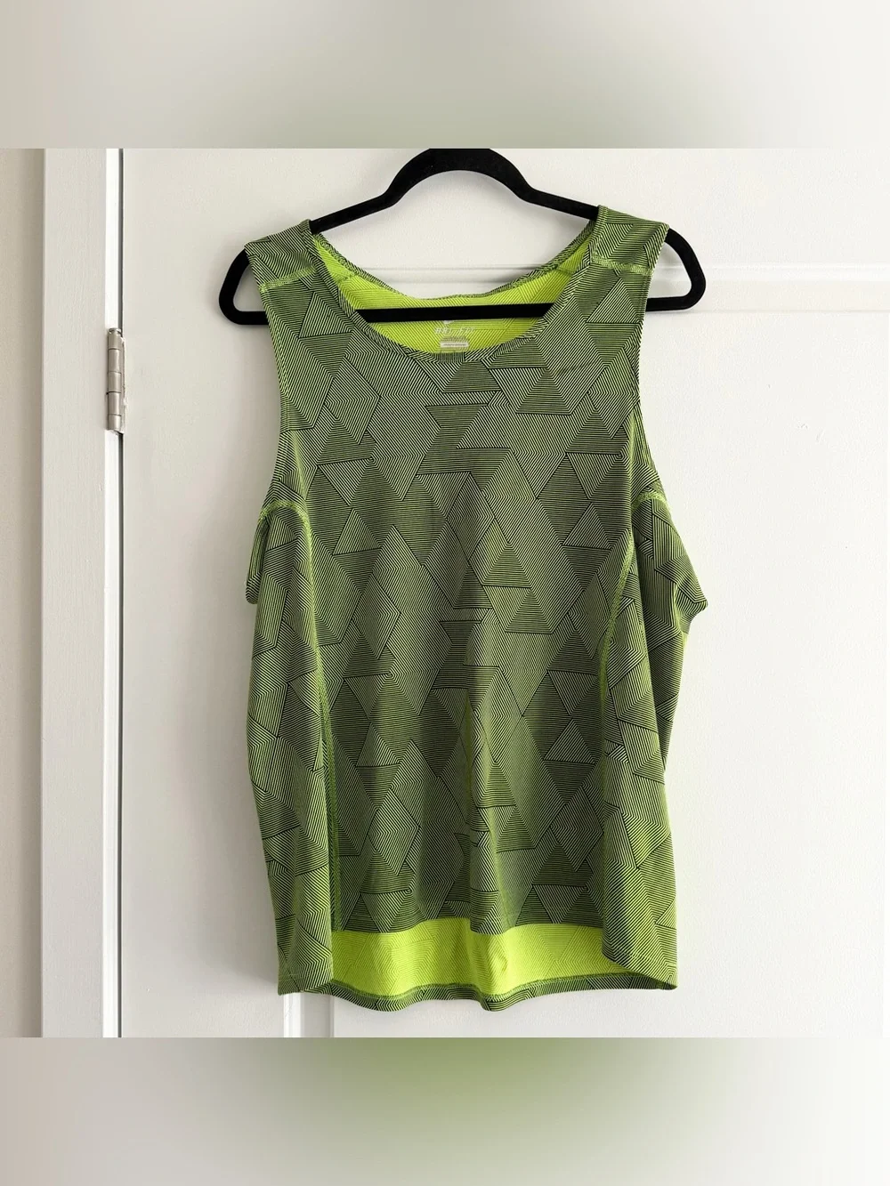 Nike Dri-Fit Geo Print Green and Black Tank Top